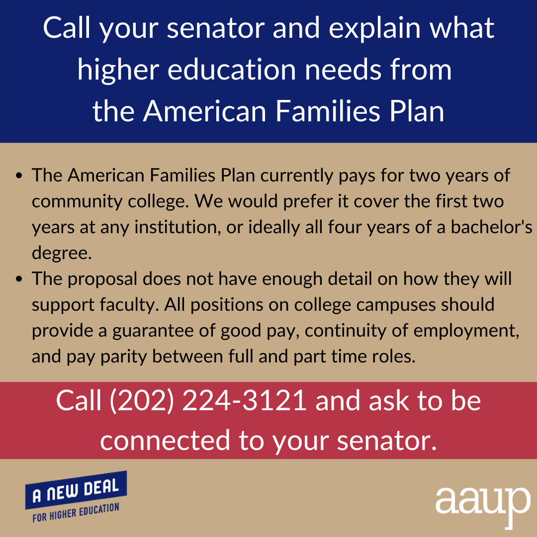 Statement on the American Families Plan AAUP